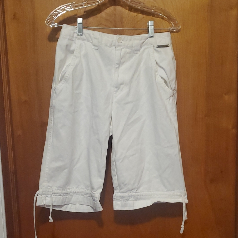Caribbean Joe Women's Cream Cargo Shorts